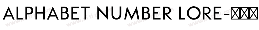 Alphabet Number Lore字体转换